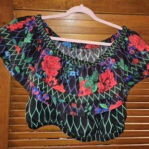 HM x Kenzo Off  Shoulder Multi Color Size 12